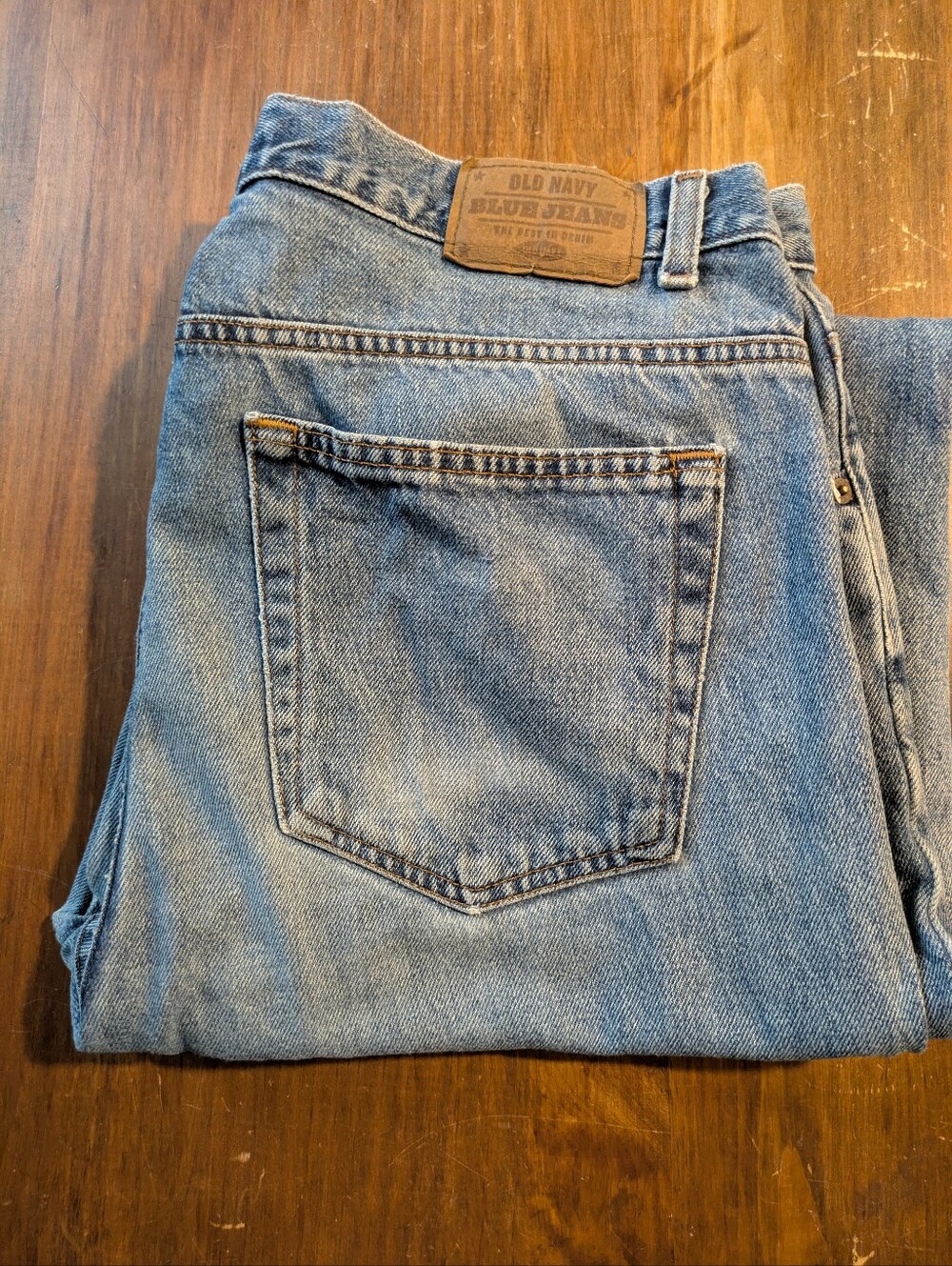 Men's 36 X 32 L Straight Leg Jeans, 100% Cotton, Old Navy